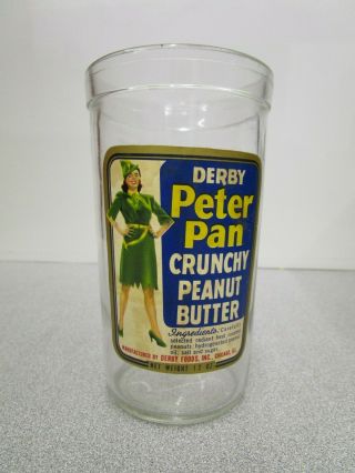 Vintage 1961 Derby Peter Pan Crunchy Peanut Butter Jar