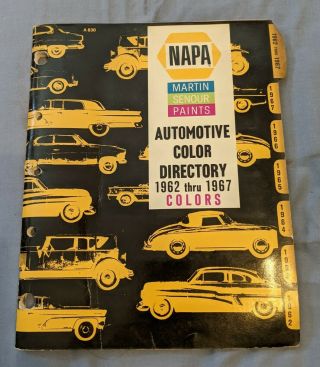 Vtg 1962 - - 67 Napa Martin Senour Auto Paint Color Dirctory Body Gm Ford Amc