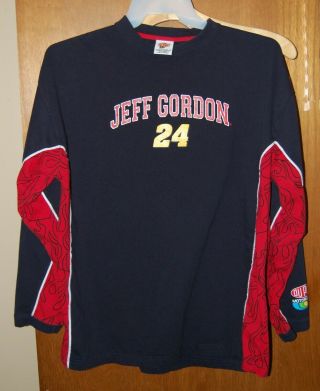 Jeff Gordon Winners Circle Vintage Long Sleeve Shirt Size L
