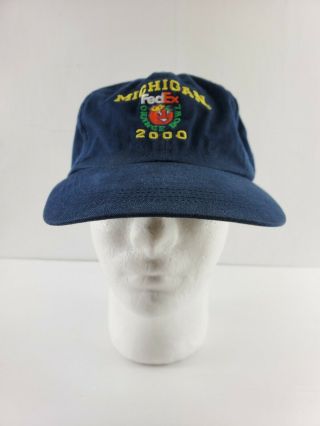 Vtg University Of Michigan Wolverines 2000 Orange Bowl Strap Back Hat