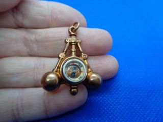 Rare Vintage Antique Rolled Gold Compass Pendant Watch Fob - Koppo