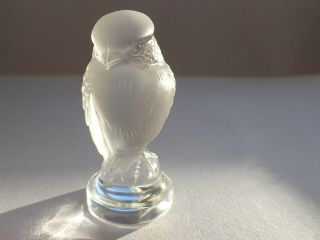 Lalique Frosted Crystal Vintage " Rapace " Hawk Figurine - Bird Of Prey