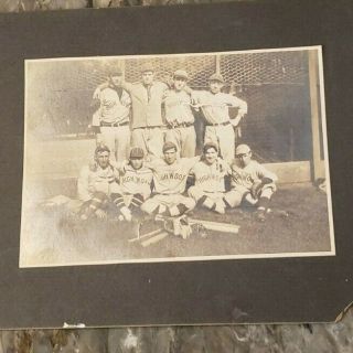 Early 20th Century Highwood,  Nj Baseball Team Photo.  Players In Uniforms,  Bats