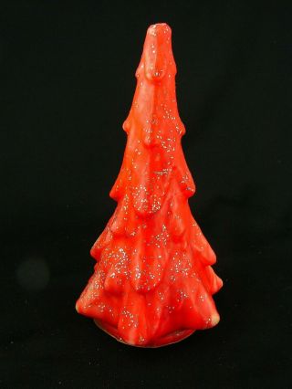Vintage Large Gurley:red Sparkly Christmas Tree Candle Perfect,  Boxed