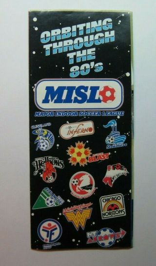 1981 Major Indoor Soccer League Brochure Poster Misl Mls Nasl Usl Asl Futbol