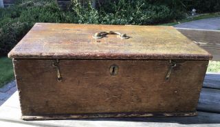 Old Vintage Antique Rustic Pine Document Storage Box