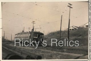 B&w Photo Sand Springs Railway 70 Streetcar Tulsa Ok 1940s