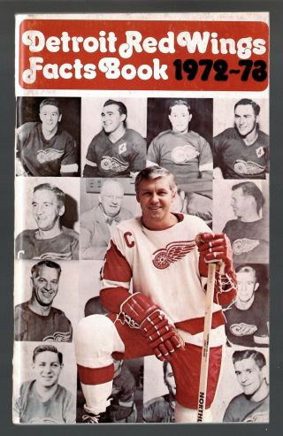 1972 - 73 Detroit Red Wings Nhl Media Guide Yearbook Fact Book