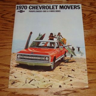 1970 Chevrolet Movers Pickup Chassis - Cab 4 - Wheel Drive Sales Brochure 70 Chevy