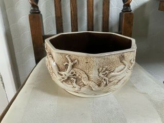 Arts And Crafts Bretby Dragon Bowl Circa 1900