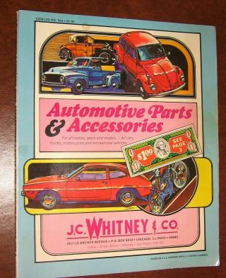 Vintage 1974 J.  C.  Whitney Automotive Parts & Accessories,  Trucks,  Cars,  Cycles,  Etc.