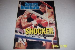 1987 Sports Illustrated Sugar Ray Leonard Vs Marvin Hagler No Label Shocker N/l