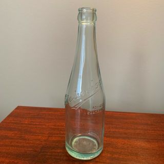 Vintage Clear 13 Oz Glass Beer Bottle Schoenhofen Edelweiss Chicago