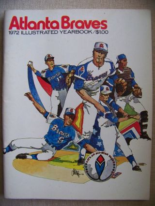 Vintage Atlanta Braves 1972 Yearbook - Hank Aaron,  Cepeda,  Niekro,  Carty,  Others