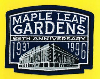 Toronto Maple Leafs Maple Leaf Gardens 65th Anniversary Nhl Jersey Patch
