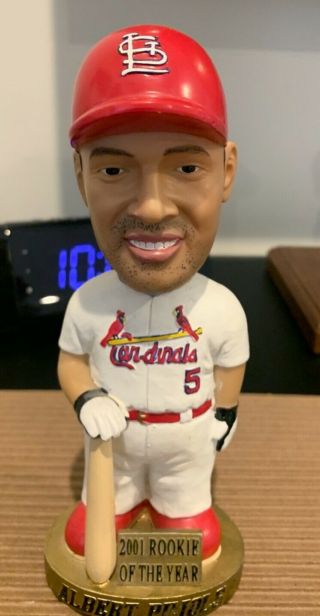 Albert Pujols St.  Louis Cardinals 2001 Roy Bobblehead Rookie Of The Year Mlb