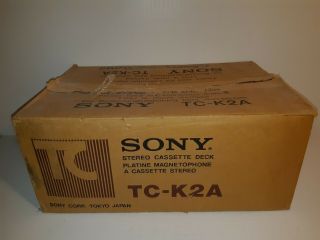 Vintage Sony Tc - K2a Stereo Cassette Deck