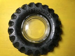 Co - Op Agri - Power Vintage Tractor Tire Ash Tray 6.  5” Diameter Real Rubber