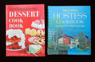 2 Vtg Better Homes & Gardens Dessert Cookbook,  Betty Crocker 
