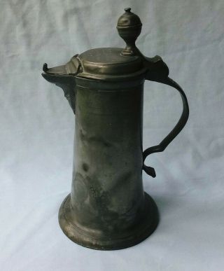 Antique Pewter Flagon/ Lidded Jug Dated 1826 - German/ Dutch/ Low Countries?