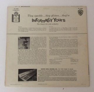 The Smart Set Informally Yours VTG 1959 Warner Bros.  1258 Vinyl LP Vitaphonic 2
