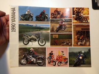 1990 Yamaha Motorcycle Lineup Dealer Brochure/poster Vintage - French Canada