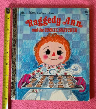 Vintage 1972 Little Golden Book Raggedy Ann And The Cookie Snatcher 70s