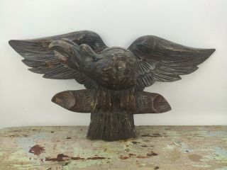 Antique Black Forest Carved Eagle Bracket For Restoration