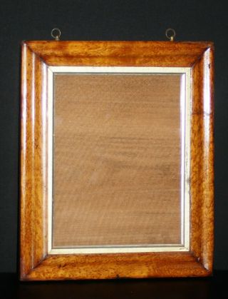 A Good C19th Victorian Birds Eye Maple Picture Frame.  Sight Size 9 " X 7 7/8 "