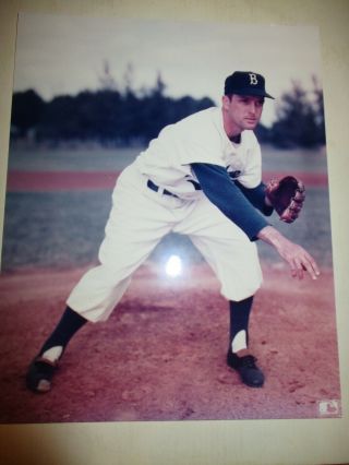 Vintage Brooklyn Dodgers Carl Erskine Color 8 X 10 Photo