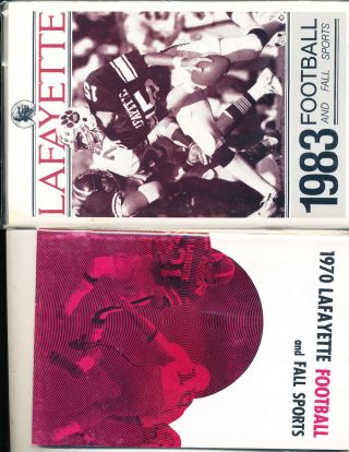 1983 Lafayette College Football Media Guide A28 Bx65 Only Listed