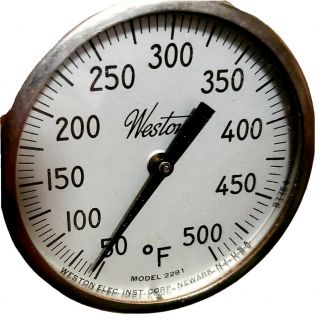 Vintage Weston Electric Thermometer Metal Model 2281