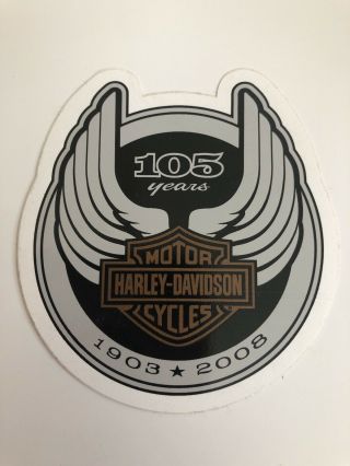Harley - Davidson 2 3/4 " X 3 " 105 Years Sticker Oem