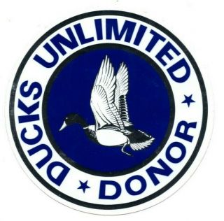 Ducks Unlimited Donor Sticker / Decal Du Vintage No Longer Produced 5 Inches
