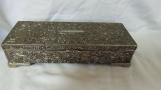 Vintage Godinger Silver Plated Velvet Lined Jewelry Box With Mirror,  Jewelry.