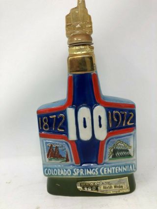 Vintage 1972 Jim Beam Whiskey Decanter Colorado Springs Centennial Pikes Peak
