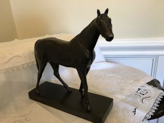 Vintage Cast Metal Bronze Tone Horse Statue