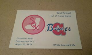 1974 32nd Annual Hall Of Fame Game Official Scorecard