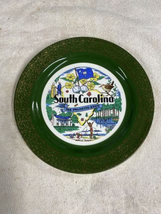 South Carolina 10 1/8” Vintage Collectable Souvenir State Collector Plate
