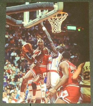 Michael Jordan Chicago Bulls Nba 8x10 Color Photo From Negative