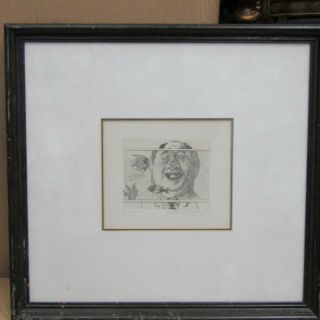 Charles Bragg Pencil Signed Limited Edition " Fish Tank " Etching 86/300