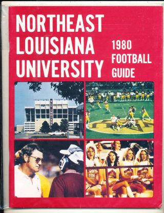 1980 Northeast Louisiana University Football Media Guide A9 Bx80