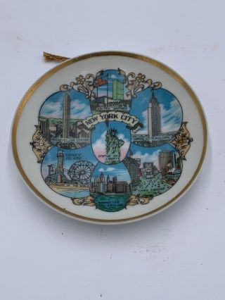 Vintage 4” York City Decorative Collectible Plate Wall Table Decor