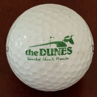 Logo Golf Ball The Dunes Golf Club Sanibel Island Florida Vintage Wilson Tc2