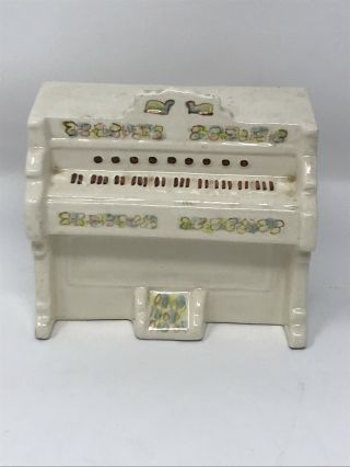 Vintage Ceramic Piano Music Box Plays Beer Barrel Polka “roll Out The Barrel”
