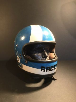 Vintage 1970s Full Face Racing Helmet