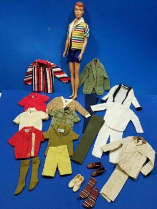 Vintage Barbie Ken Allen Doll And Clothes And Accessories Vgc