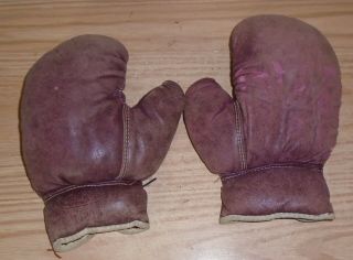 Vtg Jc Higgins Leather Boxing Gloves 1420