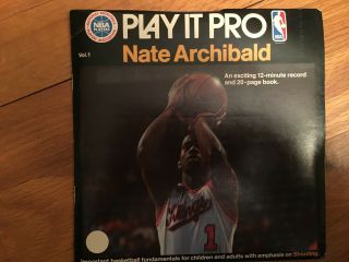 Nba 1976 Nate Archibald,  Kansas City Kings Play It Pro 45record And 20 Page Book