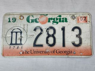 Georgia 1990 Peach License Plate University Of Georgia Arches 2813